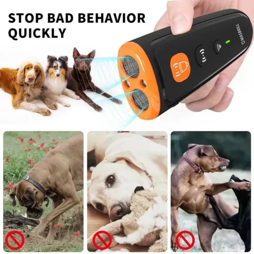 MASBRILL Dog Repeller No Dog Noise Anti Barking Device Ultrasonic Dog Bark Deterrent Devices Training 3 Modes USB Rechargeable photo review
