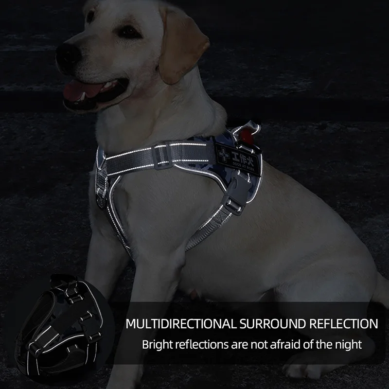 No Pull Large Dog Harness with Easy Control Handle Oxford Cloth Big Dog  Harness Vest Outdoor Reflective Pet Walking Accessories - HobbyHund